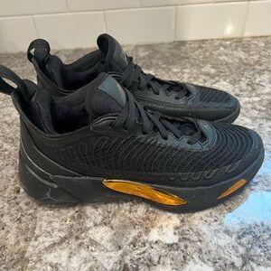 Jordan Black with Gold Accents Athletic Shoes